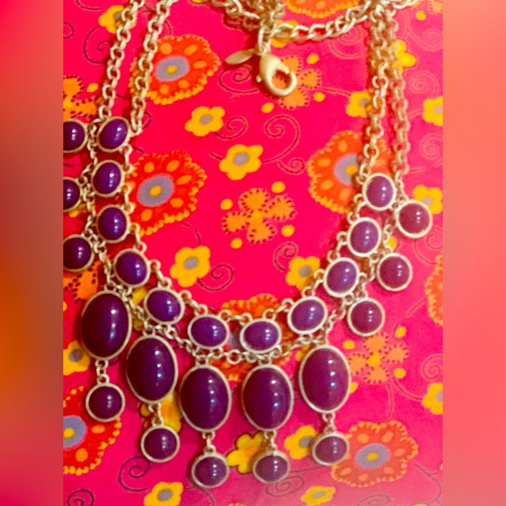 Blue lapis and silver style choker, from JCrew
